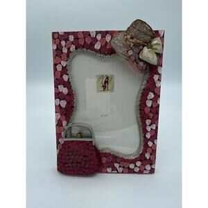 Pink Flower Hat Purse Photo Frame 4 x 6 New In‎ Box